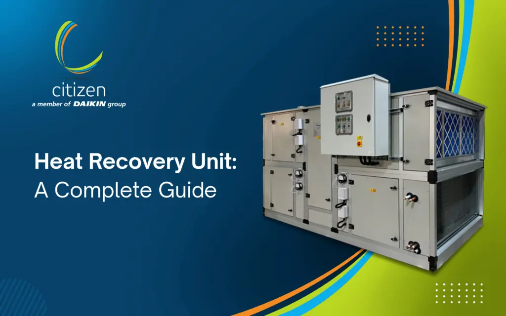 Heat Recovery Unit for HVAC system with control panel by Citizen Industries for energy-efficient commercial and industrial ventilation